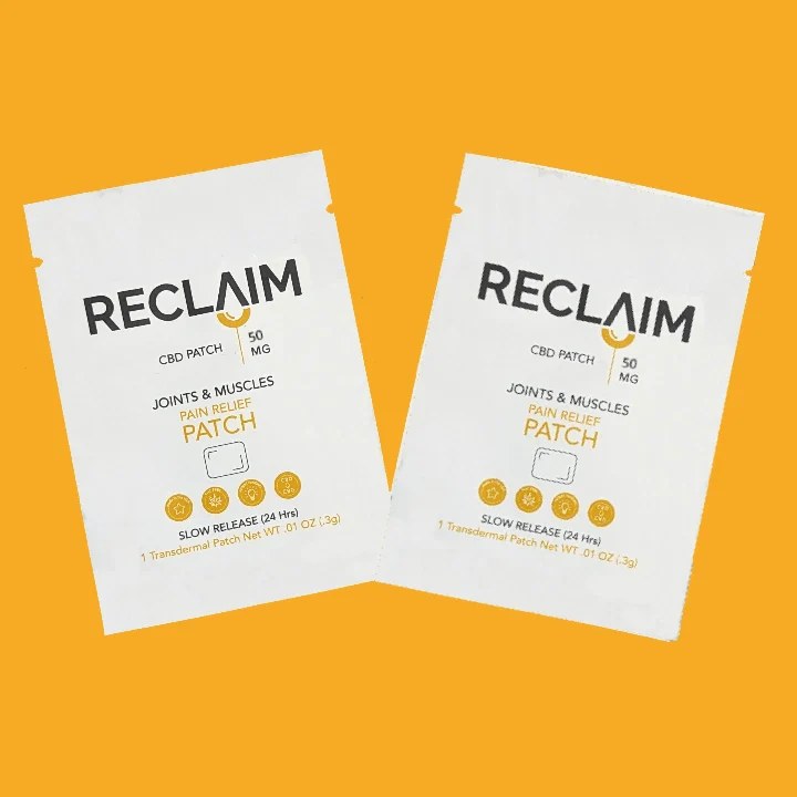 Reclaim Labs 50mg CBD Patch — Joints & Muscles Pain Relief Patch packaging